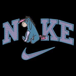 Nike Eeyore HOODIE Embroidered Adult Unisex Sweatshirt Winnie Pooh